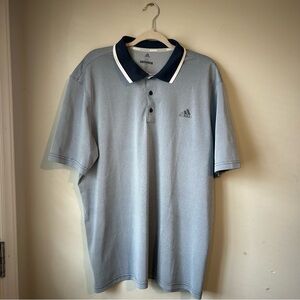 2 FOR $30 Adidas Mens Golf Polo Light Blue Grey Size‎ 2XL